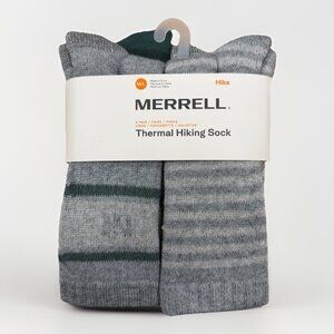 Merrell Thermal Hiking Socks Crew Length M/L Men's Size 9-12 Wool Blend 4 Pairs